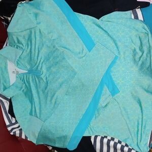 EMERALD 18 UPF Sun Protection Golf 1/4 Zip Long Sleeve